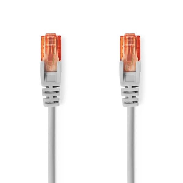 Nedis CAT6 Nätverkskabel | RJ45 hane | RJ45 hane | U/UTP | 0.50 m | Rund | PVC | Grå | Label