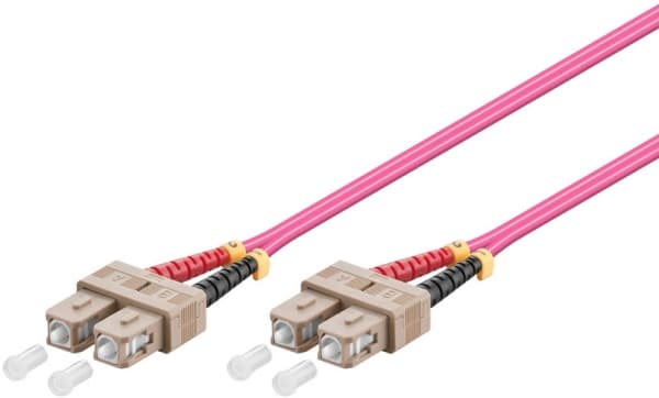 MicroConnect - Nettverkskabel - SC/UPC multimodus (hann) til SC/UPC multimodus (hann) - 10 m. - 2 mm - fiberoptikk - dupleks - 50 / 125 my - OM4 - ha