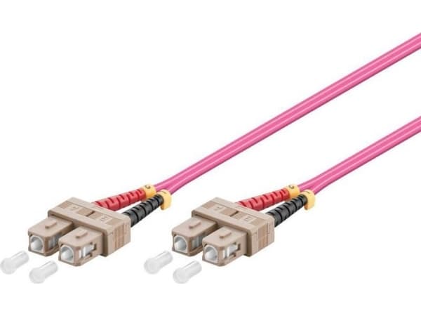 MicroConnect - Nettverkskabel - SC/UPC multimodus (hann) til SC/UPC multimodus (hann) - 10 m. - 2 mm - fiberoptikk - dupleks - 50 / 125 my - OM4 - ha