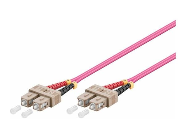 MicroConnect - Nettverkskabel - SC/UPC multimodus (hann) til SC/UPC multimodus (hann) - 10 m. - 2 mm - fiberoptikk - dupleks - 50 / 125 my - OM4 - ha