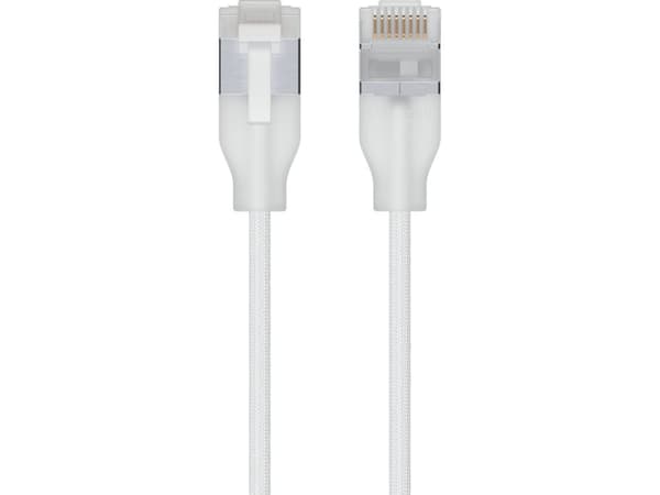 Ubiquiti UniFi - Koblingskabel - RJ-45 (hann) til RJ-45 (hann) - 15 cm - 3 mm - skjermet - CAT 6a - med støvel, innendørs - hvit