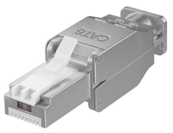 Goobay 38293, RJ45 male (8P8C), Grå, Hvit, Hankjønn, Rett, Zink, Cat6