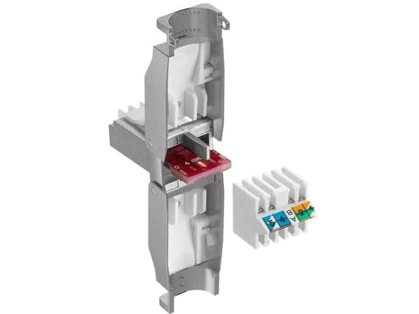 Goobay 38293, RJ45 male (8P8C), Grå, Hvit, Hankjønn, Rett, Zink, Cat6