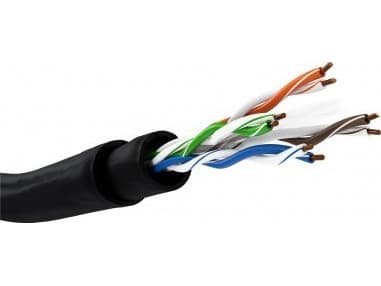 Goobay CAT 6 overliggende nettverkskabler, U/UTP, svart - kabellengde 100m