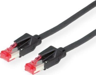 DTWYLER DTWYLER S/FTP Patch-kabel Kat.6 (klasse E), CU 7702 flex LS0H, Hirose TM21, svart, 20 m