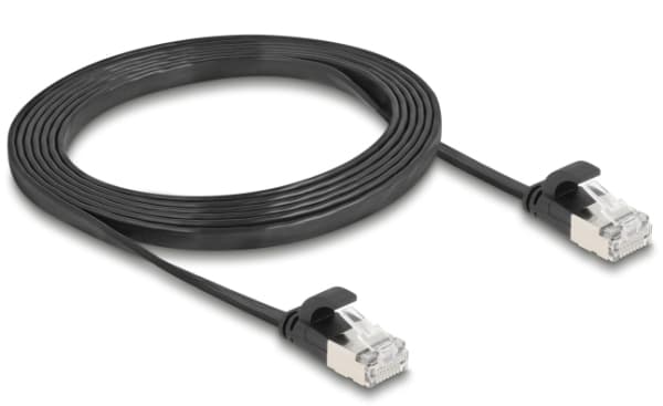 DeLOCK 81165, 2 m, Cat6a, U/FTP (STP), RJ-45, RJ-45, Svart