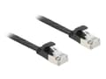 Miniatyrbilde 1 av 3: Delock RJ45 flat bånd patch kabel plugg til plugg Cat.6A 1 m svart
