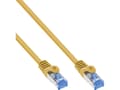 Miniatyrbild 1 av 5: InLine patchkabel Cat.6A S/FTP TPE LSZH CCA gul 0,3m - Kablar - Nätverk (72633Y)