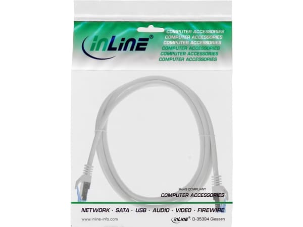 InLine 72602, 2 m, Cat6a, S/FTP (S-STP), RJ-45, RJ-45, Grå