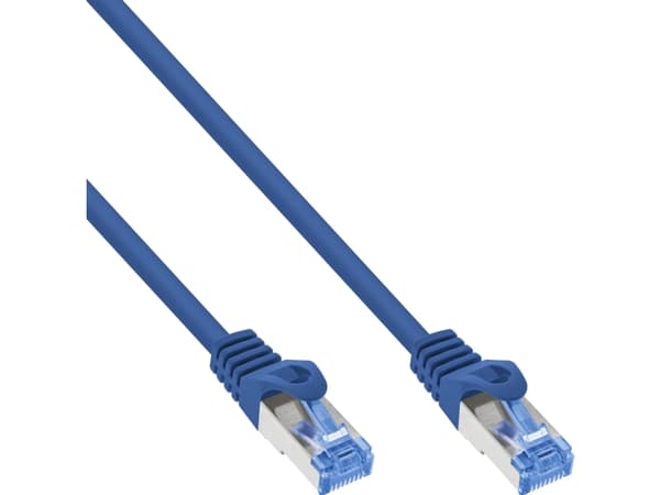 InLine patch cable Cat.6A S/FTP TPE LSZH CCA blue 3m - Kaapelit - Verkko (72603B)