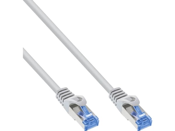 InLine Patch-kabel Cat.6A S/FTP TPE LSZH CCA hvit 0,5m - Kabel - Nettverk (72655W)
