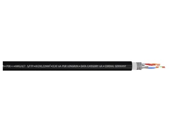 Cordial CSE 50 NN-SD 6A PUR LONGRUN, 50 m, Cat6a, S/FTP (S-STP), RJ-45, RJ-45, Lajittelu