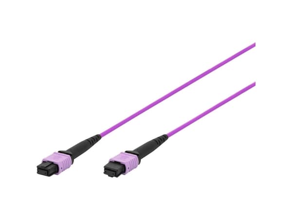 DIGITUS Professional - Patchkabel - MPO multi-modus (hun) til MPO multi-modus (hun) - 3 m - fiberoptisk - simplex - 50 / 125 my - OM4 - halogenfri -
