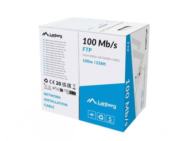 LAN-KABEL FTP 100MB/S 100M CCA LINK GRÅ LANBERG