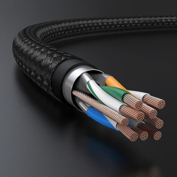 Ugreen Cat7 RJ45 Ethernet Kabel 2m 10Gbps - Svart