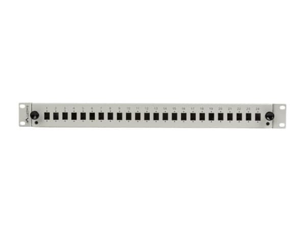 LANBERG 24XSC SIMPLEX / 24XLC DUPLEX RACK 19" 1U FIBER OPTIC DISTRIBUTION FRAME GRAY + ACCESSORIES