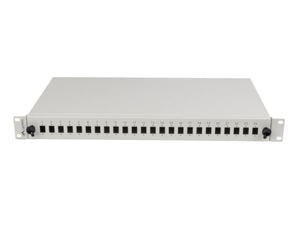 LANBERG 24XSC SIMPLEX / 24XLC DUPLEX RACK 19" 1U FIBER OPTIC DISTRIBUTION FRAME GRAY + ACCESSORIES