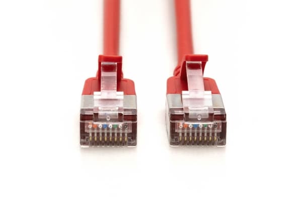 Digitus DK-1632-A-003S-R, 0,3 m, Cat6a, F/FTP (FFTP), RJ-45, RJ-45, Rød