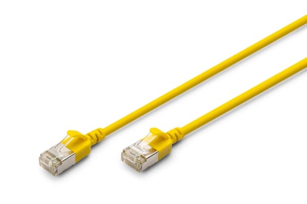 Digitus DK-1632-A-005S-Y, 0,5 m, Cat6a, F/FTP (FFTP), RJ-45, RJ-45, Gul