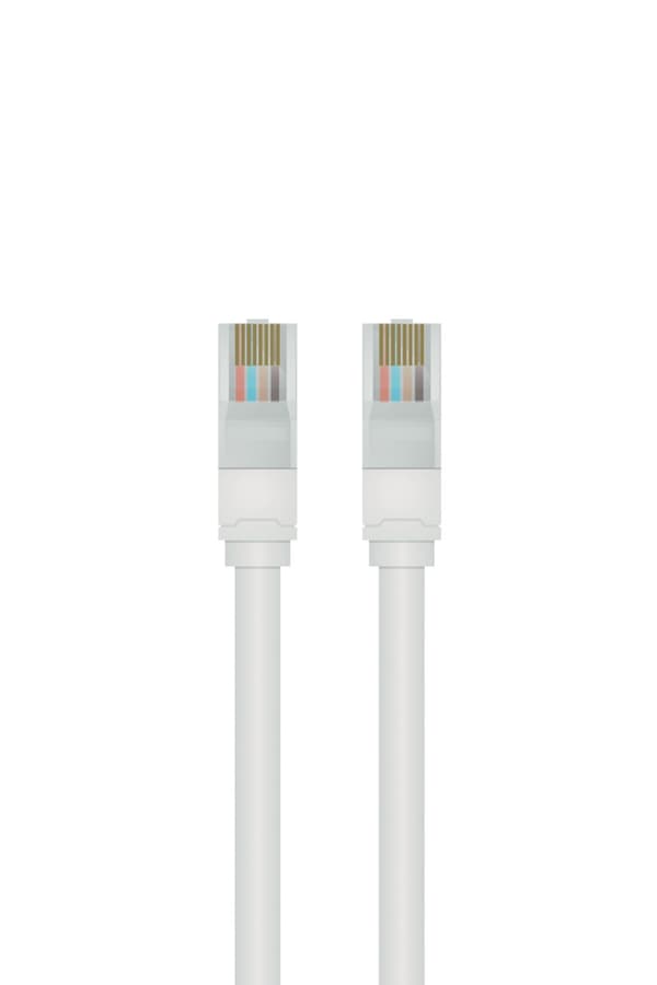 QNECT UTP liitäntäkaapeli CAT 5e, 1m, valkoinen
