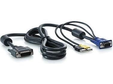 HPE USB Server Console Cable - Video/USB-kabel - 1.8 m (paket om 2) - för HPE 600; ProLiant DL370 G6, DL585 G6, ML110 G6, ML110 G7, ML330 G6, ML350 G