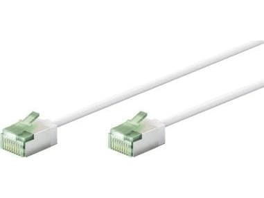 Goobay Ultra-elastyczny CAT 8.1 kabel krosowy, slim, U/FTP, bialy - Dlugosc kabla 0.15 m