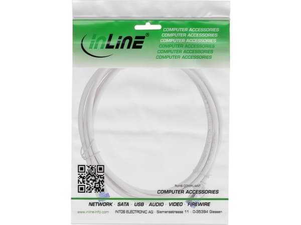 InLine 74920, 20 m, Cat6a, S/FTP (S-STP), RJ-45, RJ-45, Grå