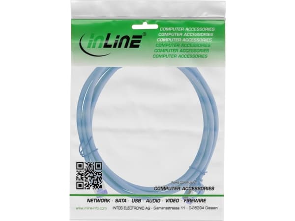 InLine 74925B, 25 m, Cat6a, S/FTP (S-STP), RJ-45, RJ-45, Blå