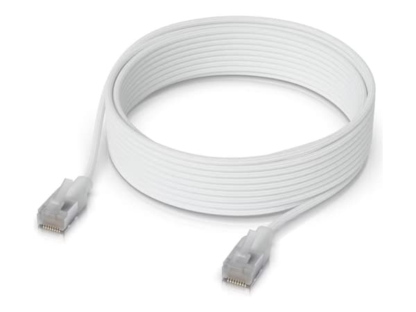 Ubiquiti UniFi - Koblingskabel - RJ-45 (hann) til RJ-45 (hann) - 5 m - 3 mm - skjermet - CAT 6a - med støvel, innendørs - hvit