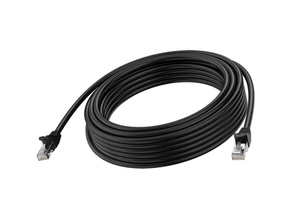 Vision - Nettverkskabel - RJ-45 (hann) til RJ-45 (hann) - 3 m - 6.2 mm - STP - CAT 6a - formstøpt, uten hindringer - svart