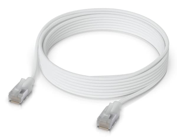 Ubiquiti UACC-Cable-Patch-EL-C6A-3M-W, 3 m, Cat6a, RJ-45, RJ-45, Translucent, White