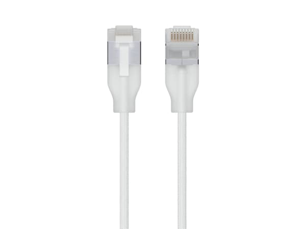 Ubiquiti UACC-Cable-Patch-EL-C6A-3M-W, 3 m, Cat6a, RJ-45, RJ-45, Translucent, White