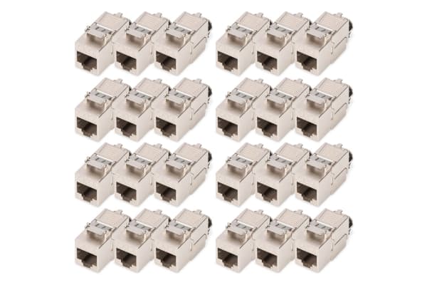 Digitus DN-93816-24, Flat, Sølv, RJ-45, LSA, Hunkjønn, Hunkjønn