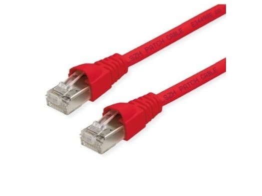 TELEGÄRTNER RJ45 S/FTP patchkabel, kat. 6A, LSZH, rød, 4 m