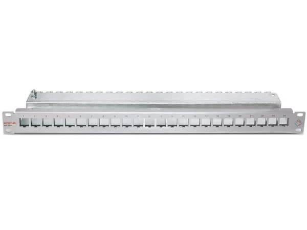 Dätwyler Cables MS-K 24x, RJ-45, Cat6,Cat6a, Harmaa, Telinekiinnitys, 1U, 482 mm