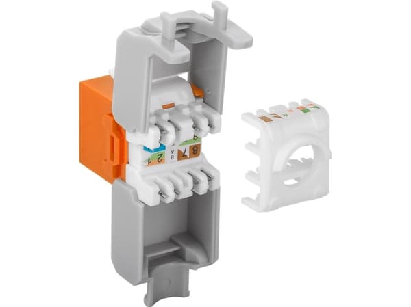 Goobay 90690, Flat, Oransje, RJ-45, LSA, Hunkjønn, 22/26