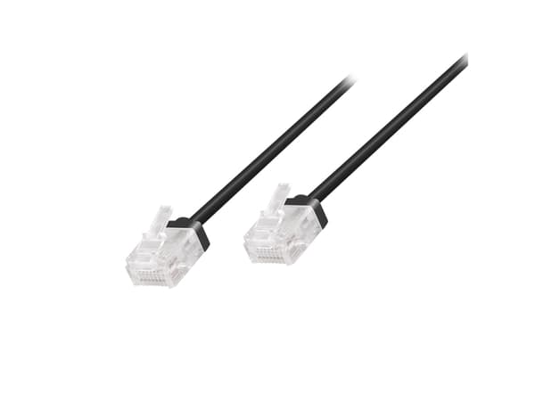 LogiLink CQ3043U, 1.5 m, Cat6a, U/UTP (UTP), RJ-45, RJ-45, Black