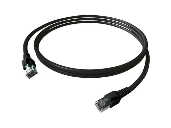 Easylan CP1KSBSBS0020 RJ45 Netværkskabel, patchkabel CAT 6A S/FTP 2 m Sort 1 stk