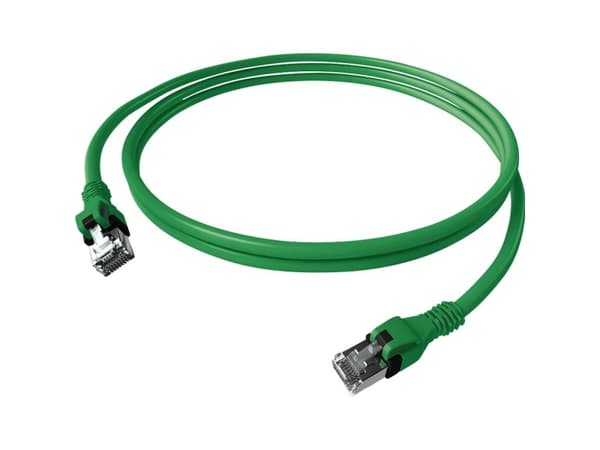 Easylan CPP1OGAGAG0050 RJ45 Verkkokaapeli, patch-kaapeli CAT 6A S/FTP 5 m vihreä 1 kpl