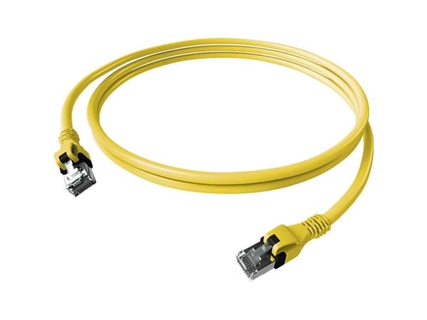 Easylan CPP1OYAYAY0020 RJ45 Netværkskabel, patchkabel CAT 6A S/FTP 2 m Gul 1 stk