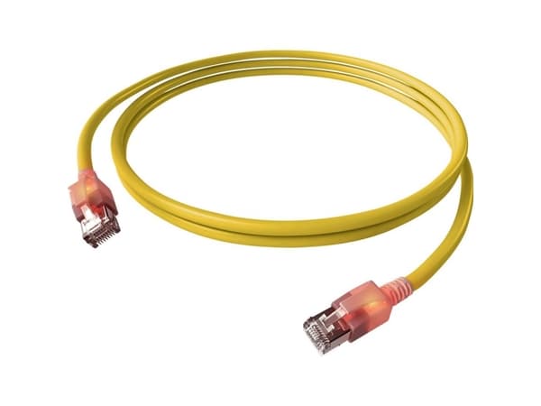saCon S/FTP-kabel Cat.6A, 5m, gul (21.15.2334)