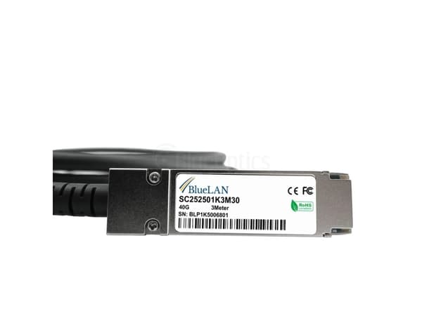 BlueOptics CAB-NIC40G10M-QSFP yhteensopiva BlueLAN DAC QSFP SC252501K1M30 (CAB-NIC40G10M-QSFP-BL)
