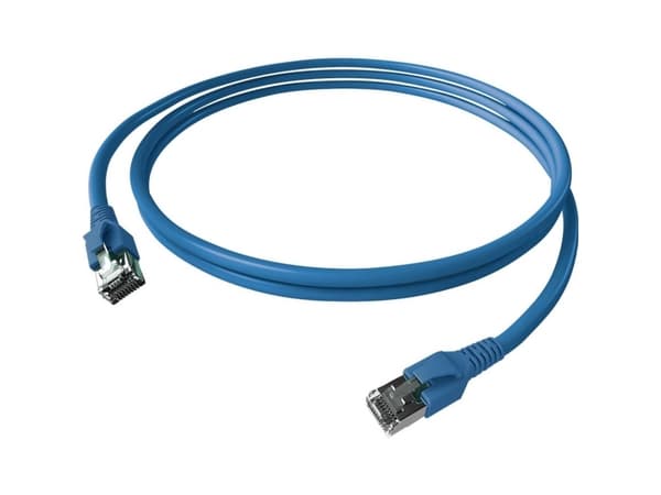 Kabel krosowy EasyLan FlexBoot Cat.6A, S/FTP, niebieski, 7,5 m