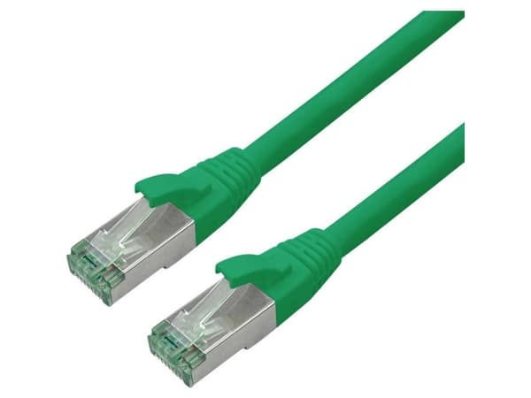 roline kierrätysmateriaali RJ45 (crossover) Verkkokaapeli Liitäntäkaapeli CAT 6A S/FTP 5 m Vihreä