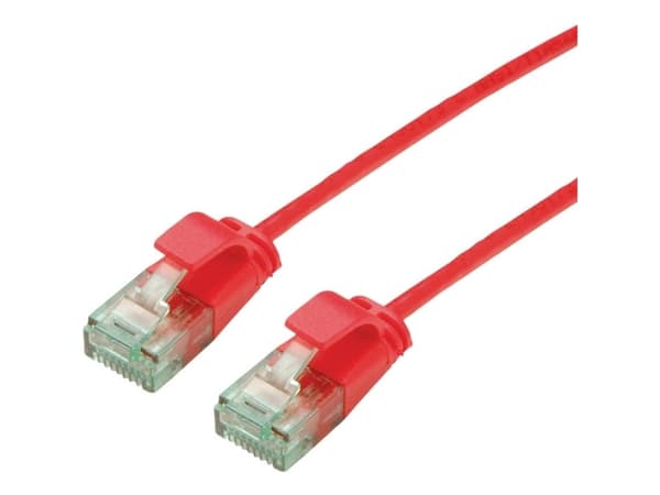 roline recycled material RJ45 (krydset) Netværkkabel Tilslutningskabel CAT 6A U/UTP 0.3 m Rød