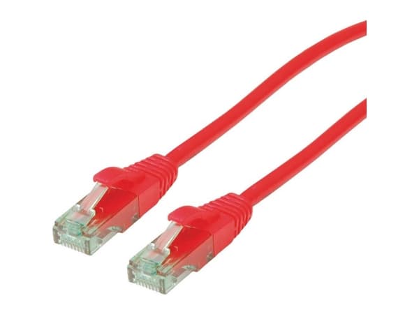roline recycled material RJ45 (krydset) Netværkkabel Tilslutningskabel CAT 6A U/UTP 0.3 m Rød