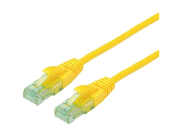 roline kierrätysmateriaali RJ45 (crossover) Verkkokaapeli Liitäntäkaapeli CAT 6A U/UTP 15 m Keltainen