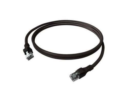 EasyLan DualBoot PushPull Patch Cable Cat.6A (Class EA), S/FTP, RJ45 / RJ45, czarny, 1 m