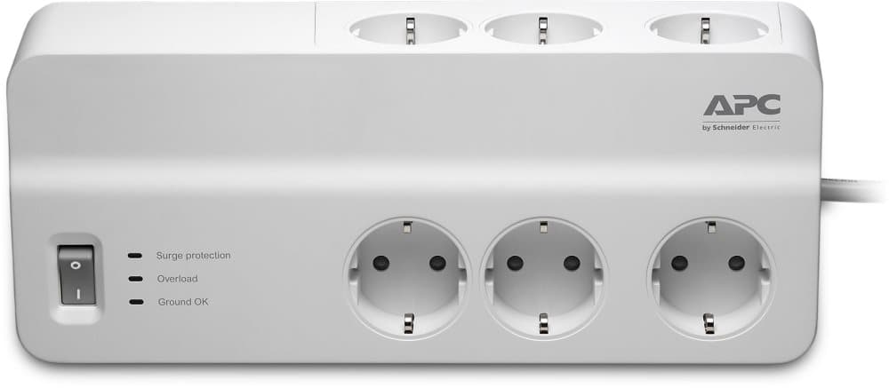 APC SurgeArrest Essential - Överspänningsskydd - AC 230 V - 2300 Watt - utgångskontakter: 6 - Tyskland - vit