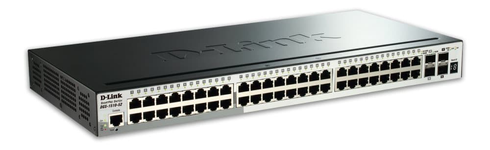 D-Link DGS-1510-52X - 52-Port Gigabit Stackable Smart Managed Switch including 4 10G SFP+